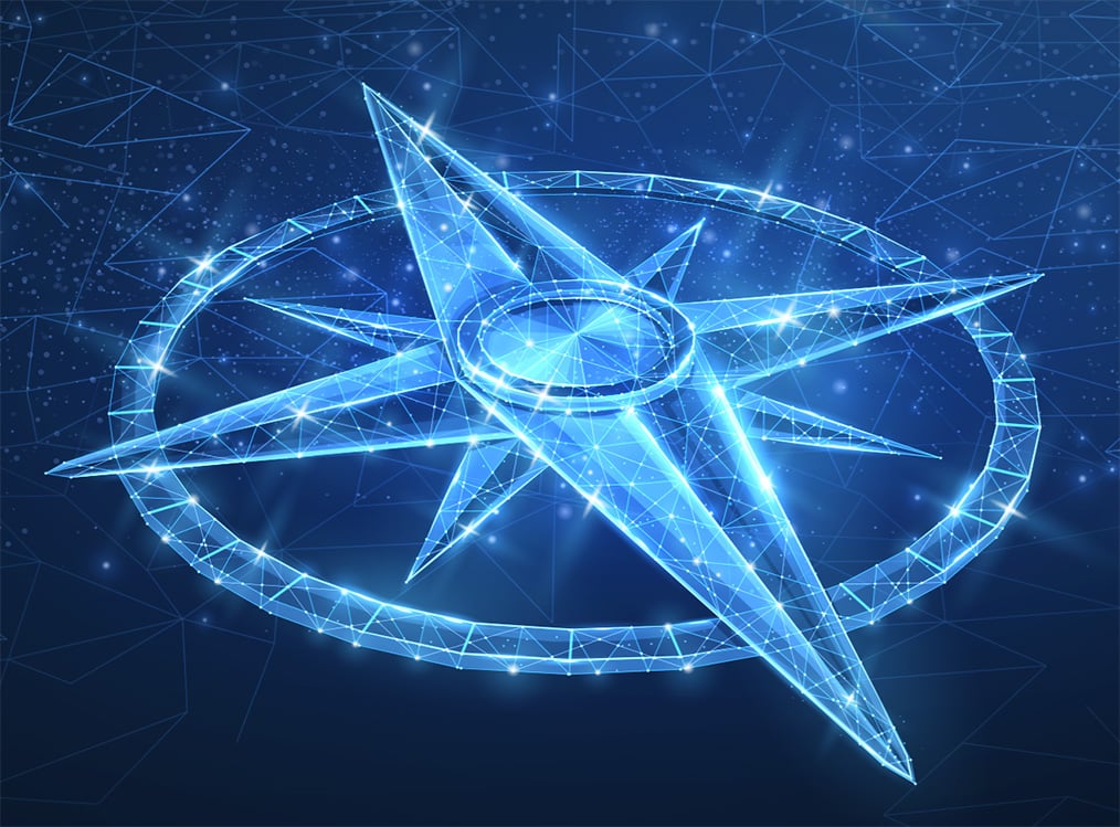 A compass, symbolizing direction